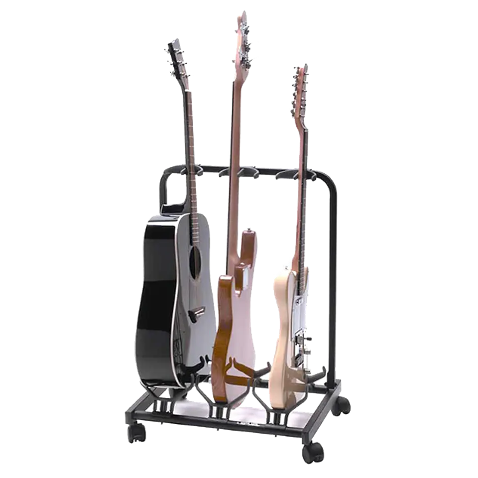 QUIKLOK CARRO SOPORTE PARA 3 GUITARRAS CON RUEDAS GS430 2