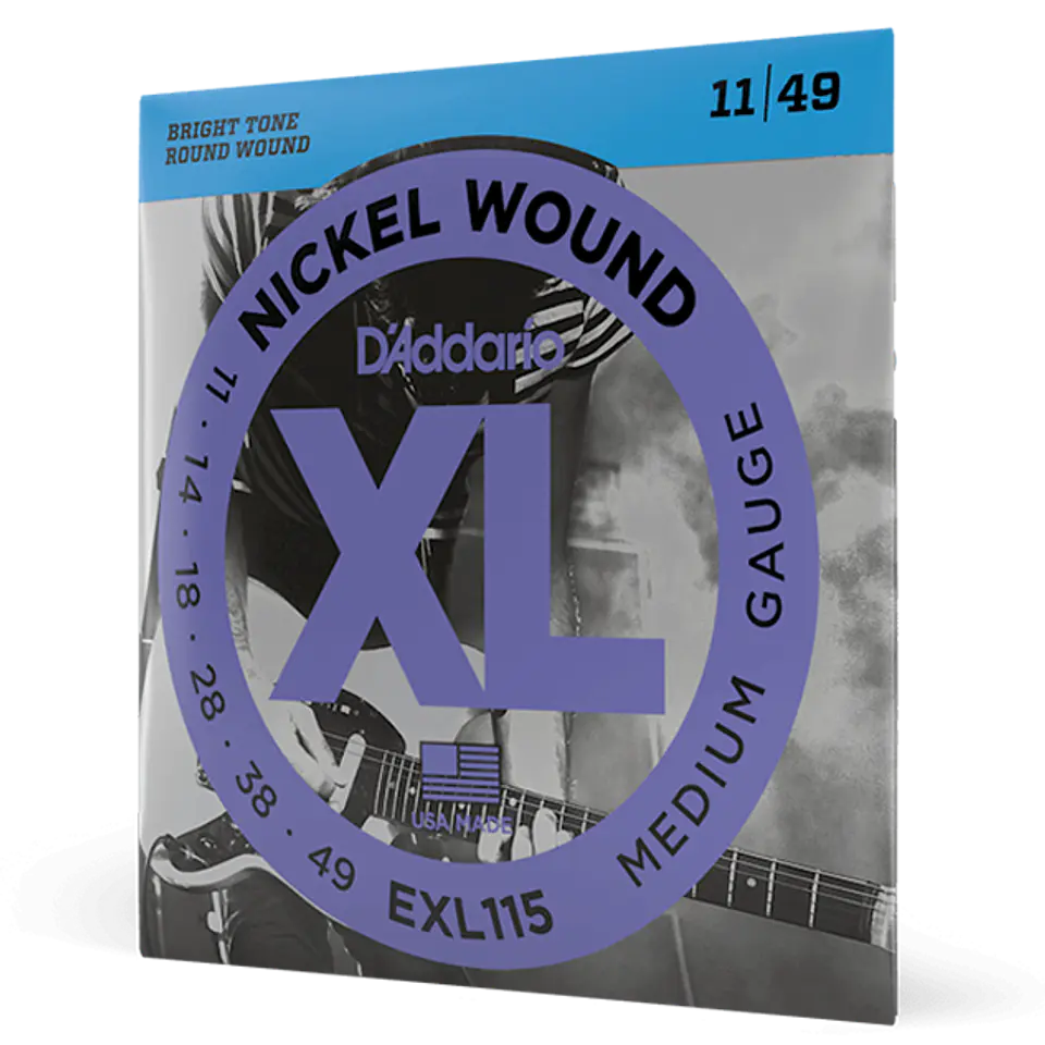 D’ADDARIO EXL115 CUERDAS METAL ( PACK 2 JUEGOS ) PARA GUITARRA ELECTRICA TENSION MEDIA  1