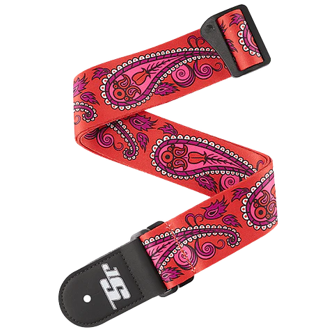 D’ADDARIO 50JS12 STRAP CORREA JOE SATRANI RED PARA GUITARRA
