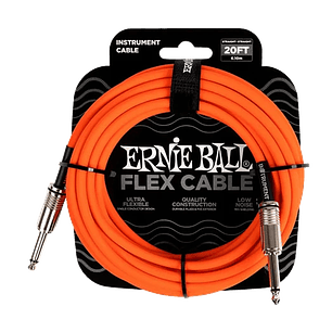 ERNIE BALL CABLE INSTRUMENTO PO6421 6 METROS NARANJA