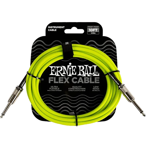 ERNIE BALL CABLE INSTRUMENTO PO6414 3 METROS VERDE