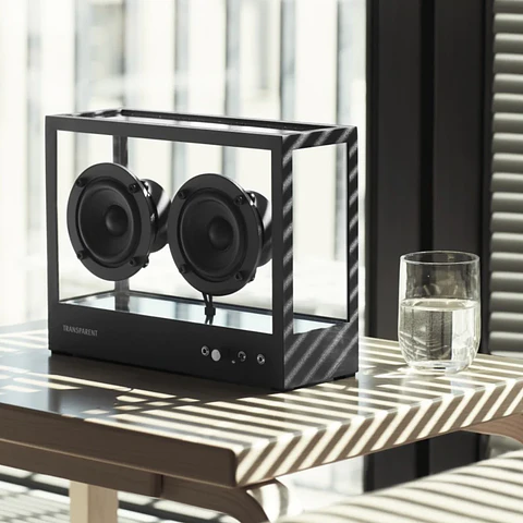 TRANSPARENT SMALL SPEAKER BLACK PARLANTE BLUETOOTH