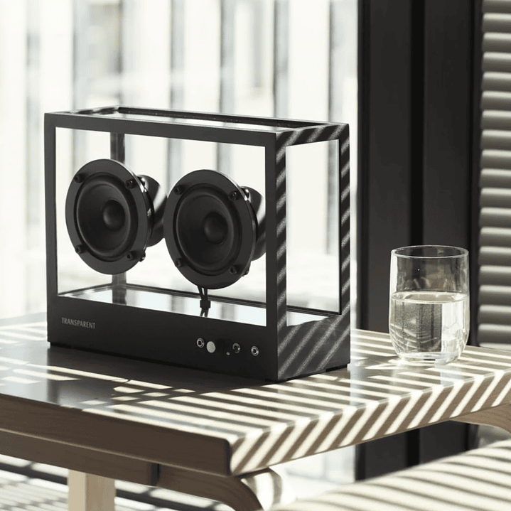 TRANSPARENT SMALL SPEAKER BLACK PARLANTE BLUETOOTH 6