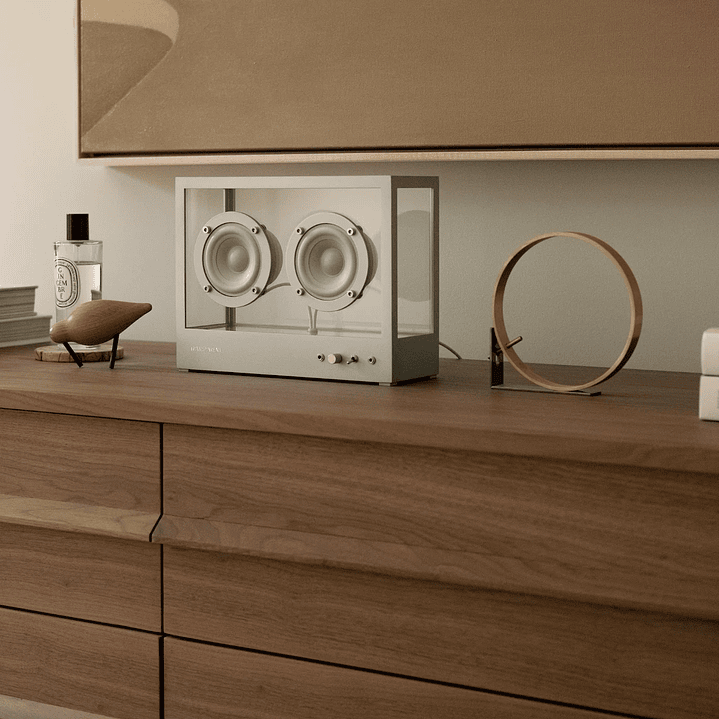 TRANSPARENT SMALL SPEAKER WHITE PARLANTE BLUETOOTH 11