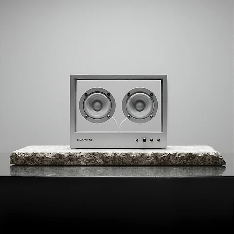 TRANSPARENT SMALL SPEAKER METAL PARLANTE BLUETOOTH