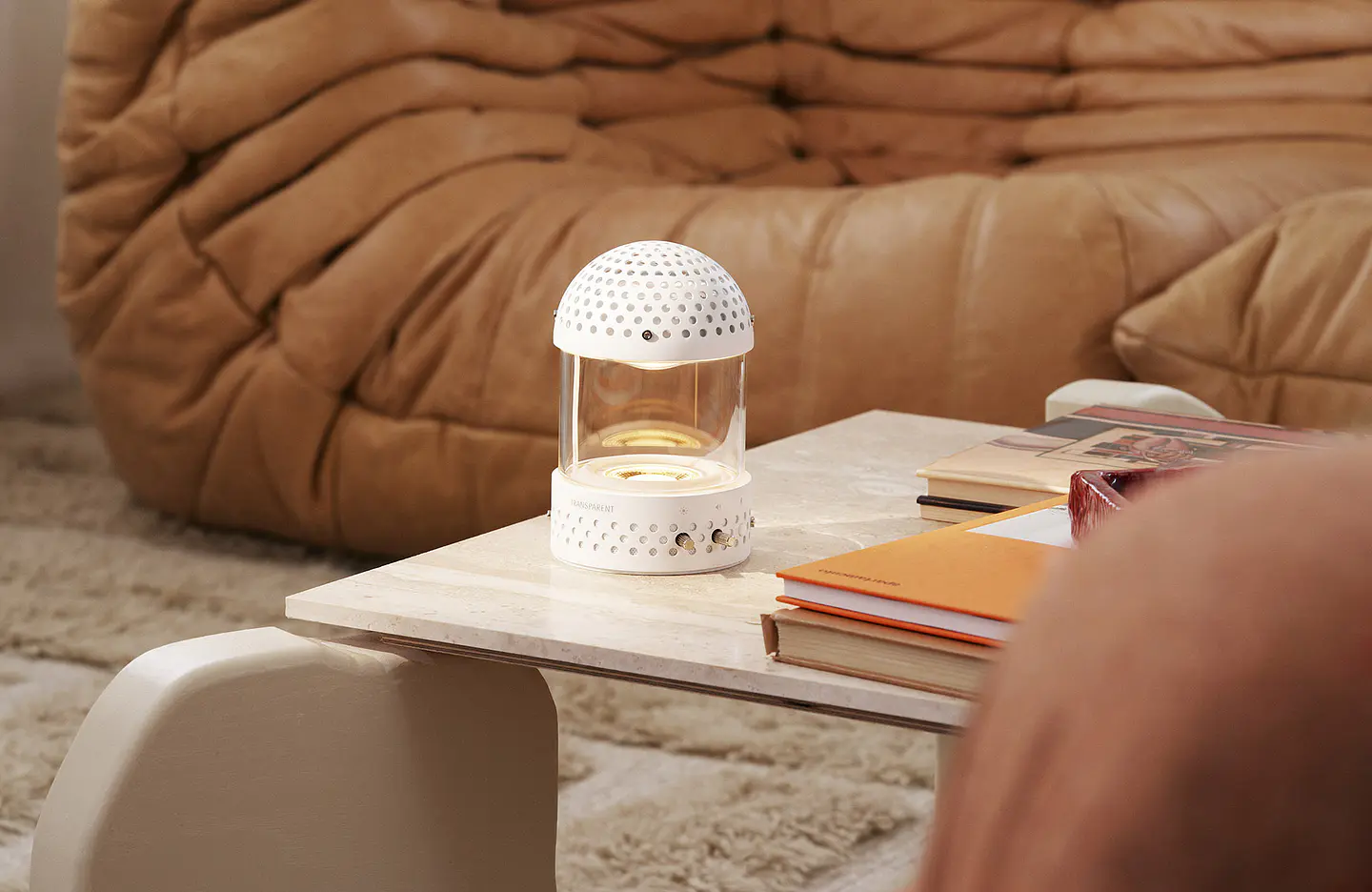 TRANSPARENT LIGHT SPEAKER WHITE PARLANTE BLUETOOTH 11