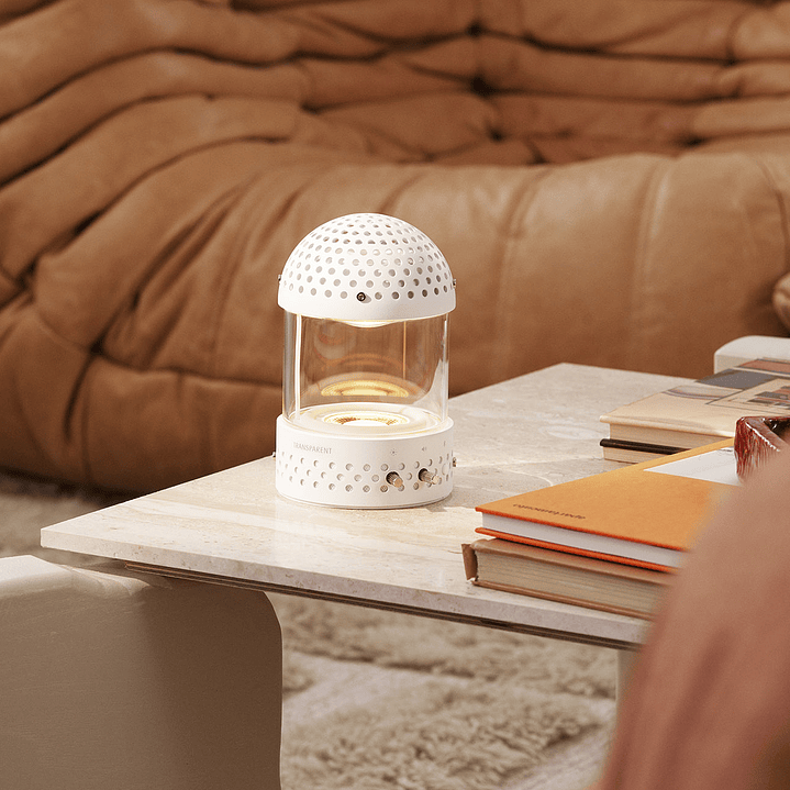 TRANSPARENT LIGHT SPEAKER WHITE PARLANTE BLUETOOTH 11