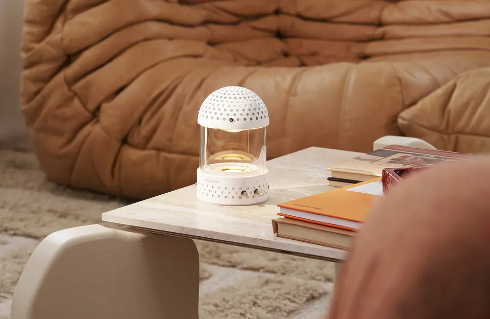 TRANSPARENT LIGHT SPEAKER WHITE PARLANTE BLUETOOTH 11