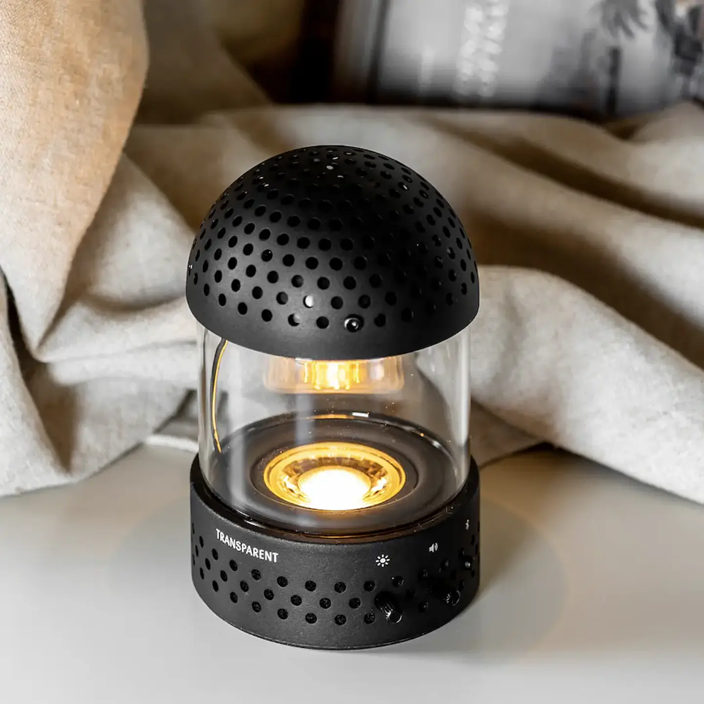 TRANSPARENT LIGHT SPEAKER BLACK PARLANTE BLUETOOTH 9