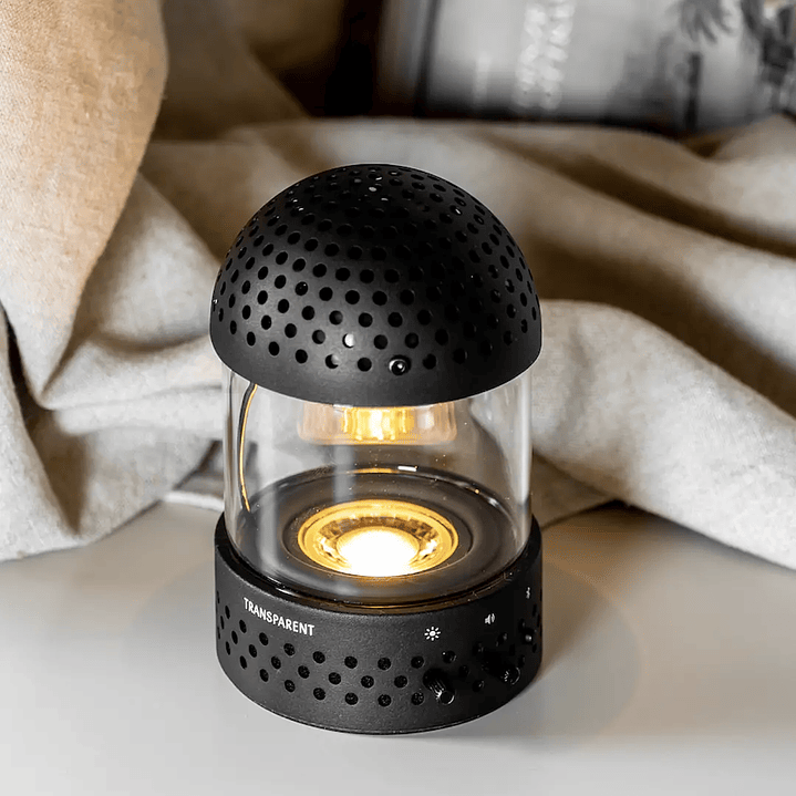 TRANSPARENT LIGHT SPEAKER BLACK PARLANTE BLUETOOTH 8