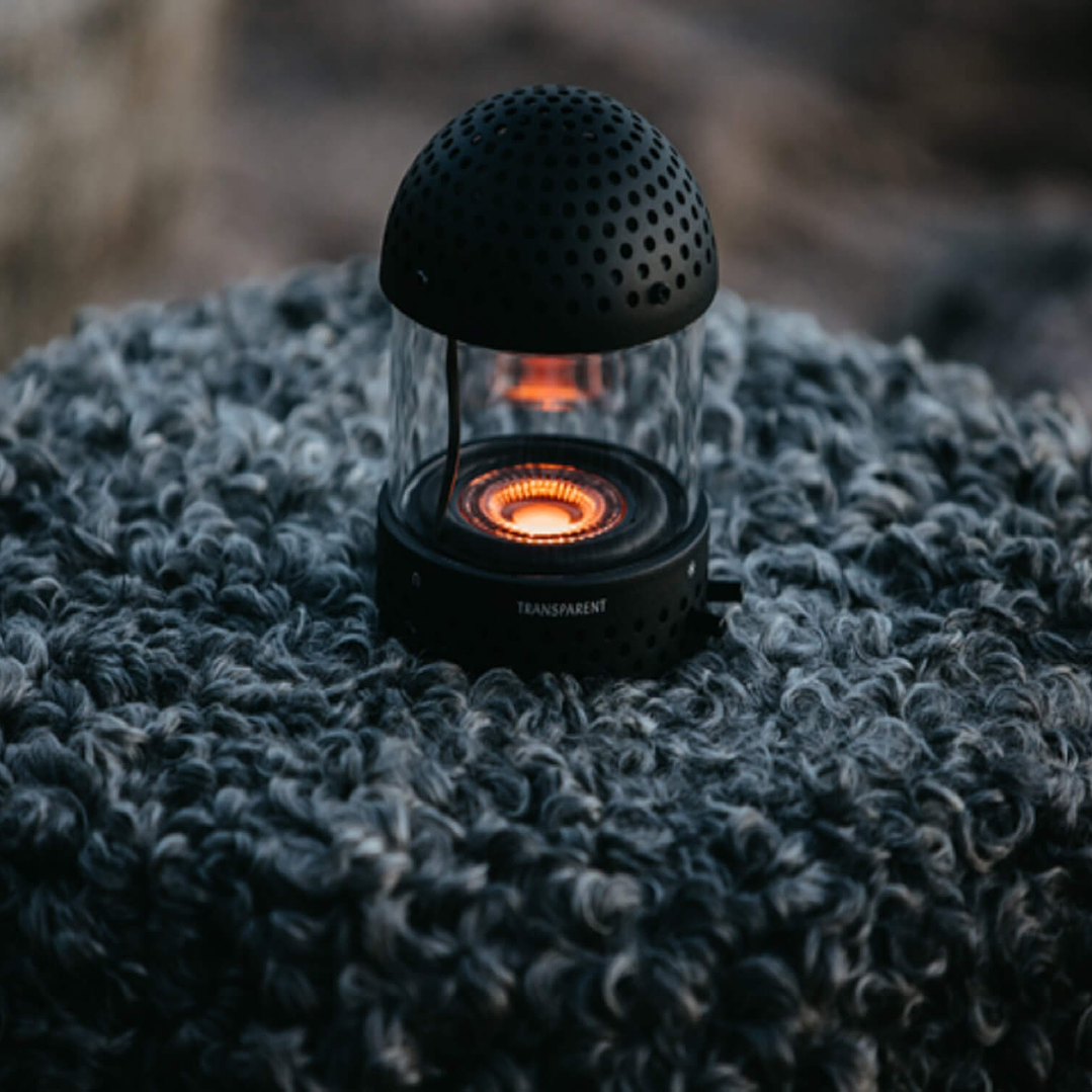 TRANSPARENT LIGHT SPEAKER BLACK PARLANTE BLUETOOTH 12