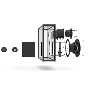 TRANSPARENT BLACK SPEAKER PARLANTE BLUETOOTH