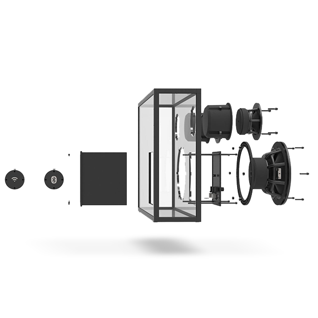 TRANSPARENT BLACK SPEAKER PARLANTE BLUETOOTH 2
