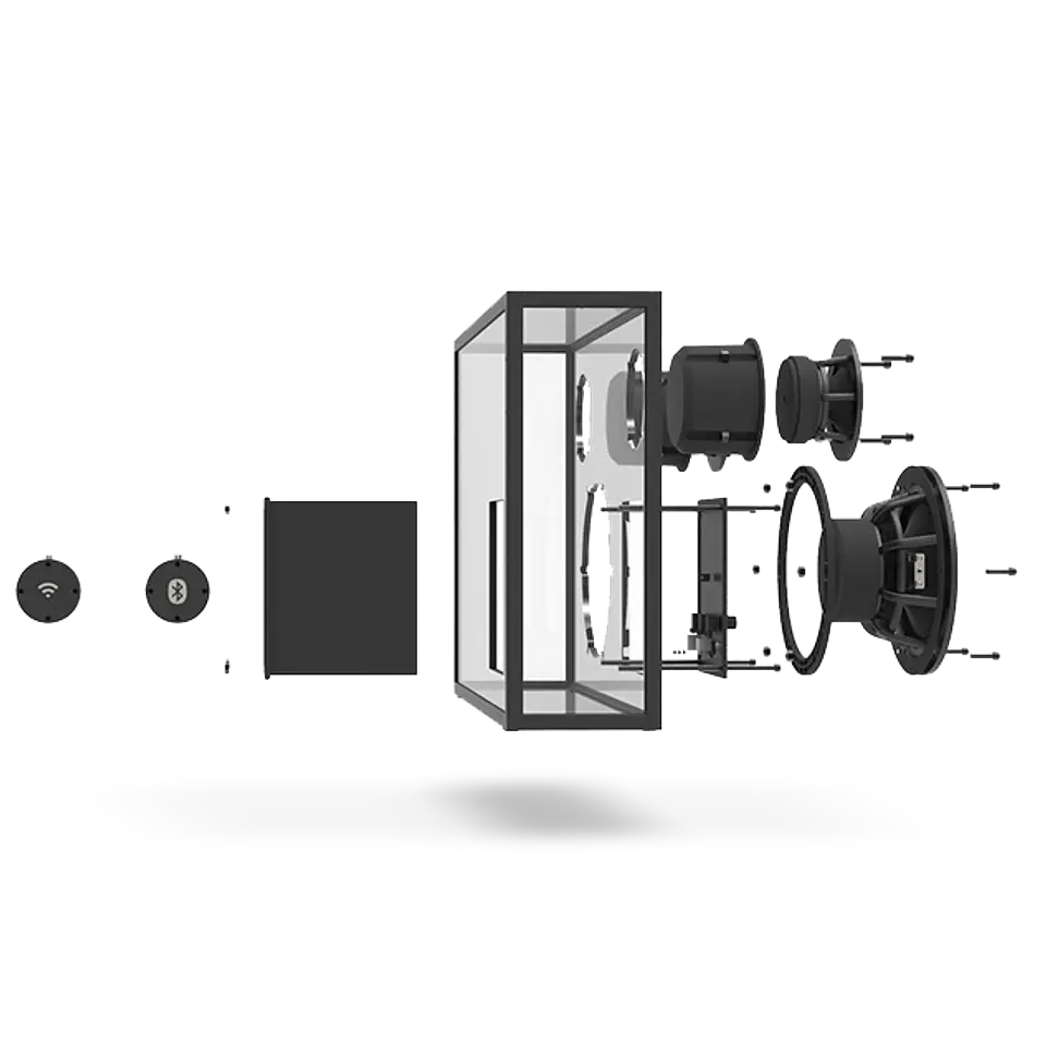TRANSPARENT BLACK SPEAKER PARLANTE BLUETOOTH 4