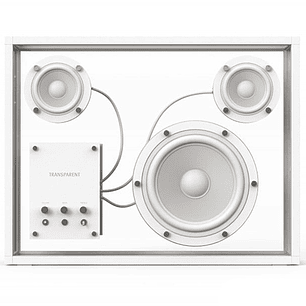 TRANSPARENT WHITE SPEAKER PARLANTE BLUETOOTH