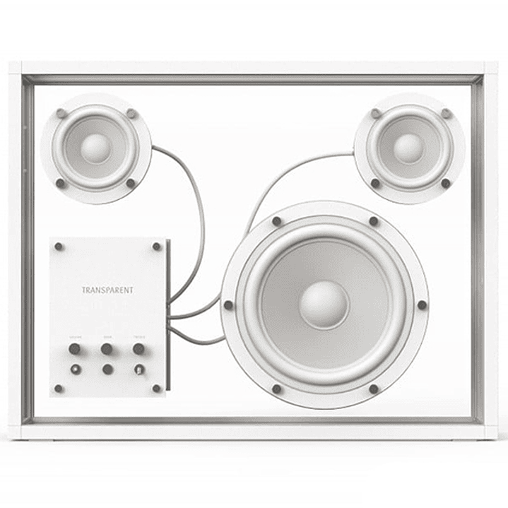 TRANSPARENT WHITE SPEAKER PARLANTE BLUETOOTH 1