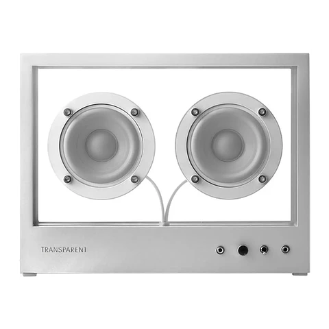 TRANSPARENT SMALL SPEAKER METAL PARLANTE BLUETOOTH