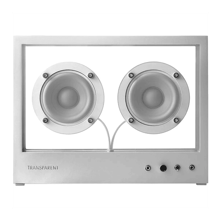 TRANSPARENT SMALL SPEAKER METAL PARLANTE BLUETOOTH 1