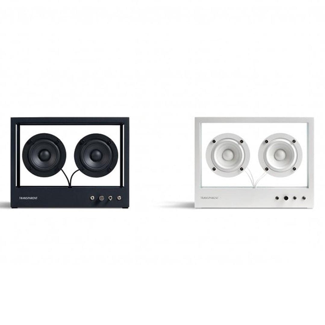 TRANSPARENT SMALL SPEAKER WHITE PARLANTE BLUETOOTH 12