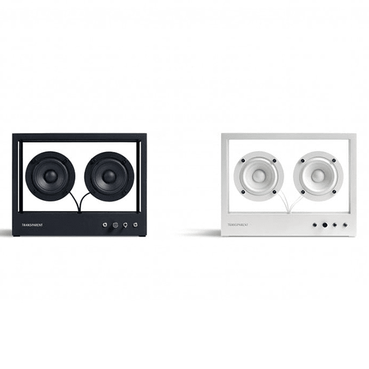 TRANSPARENT SMALL SPEAKER WHITE PARLANTE BLUETOOTH 12