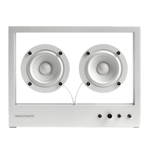 TRANSPARENT SMALL SPEAKER WHITE PARLANTE BLUETOOTH