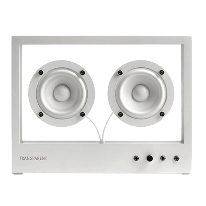 TRANSPARENT SMALL SPEAKER WHITE PARLANTE BLUETOOTH 1