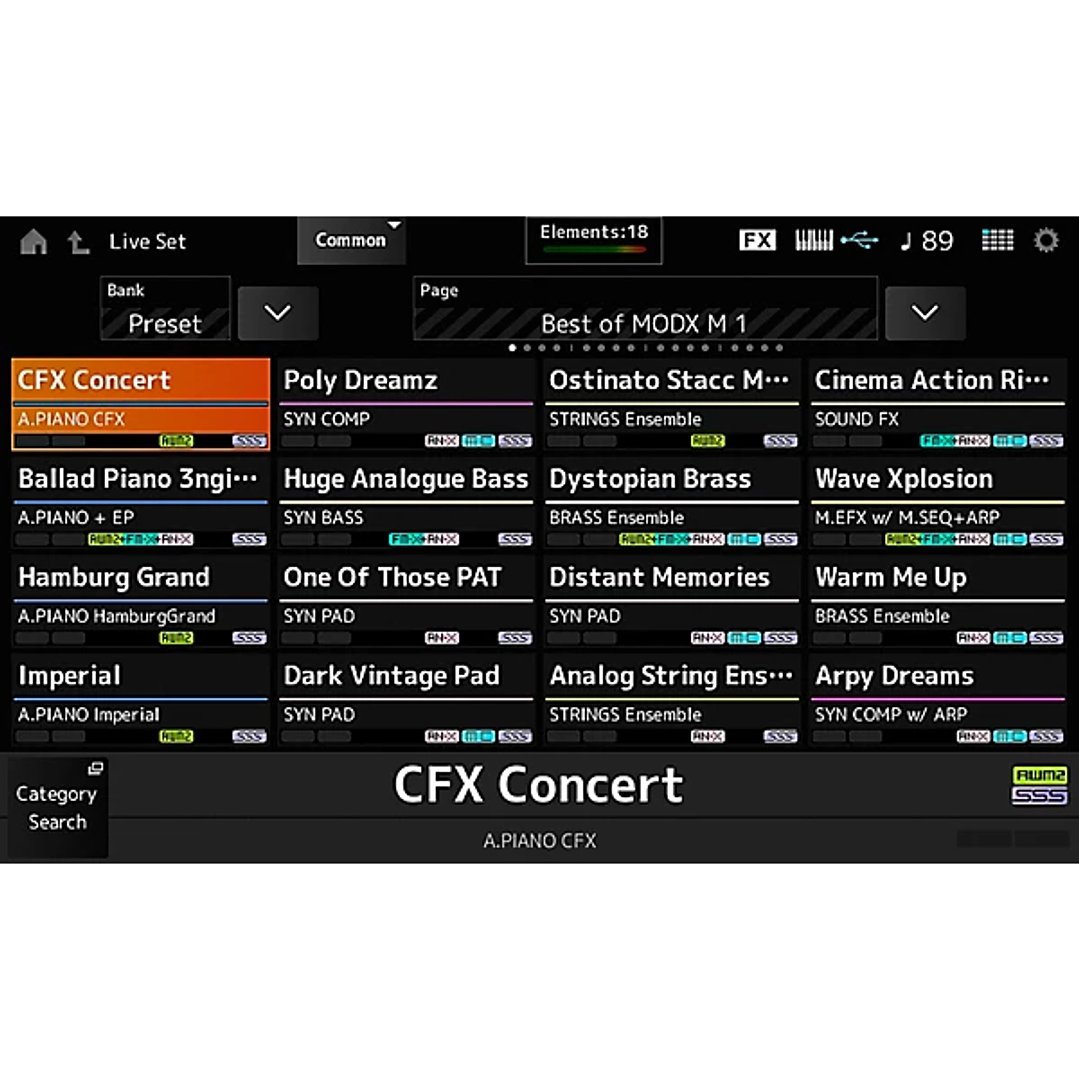 YAMAHA MODX8 M8 SINTETIZADOR 88 TECLAS 11