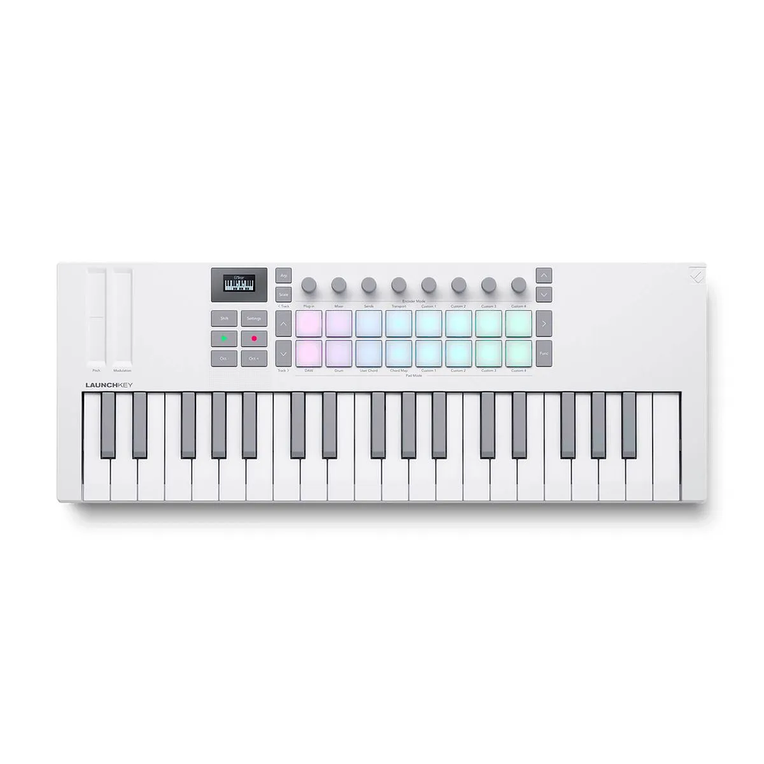 NOVATION CONTROLADOR MIDI LAUNCHKEY 37 MK4 WHITE MINI 1
