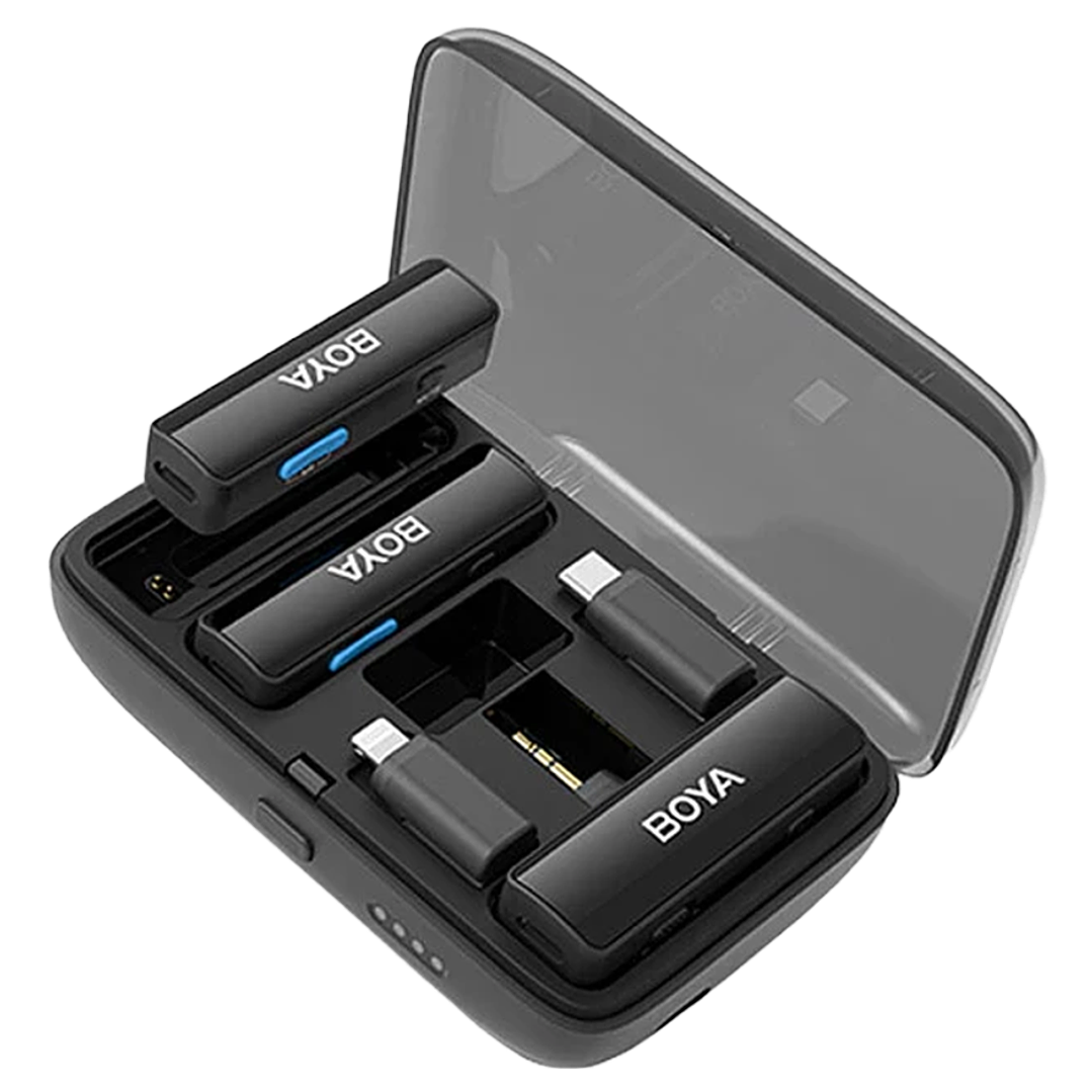 BOYA BOYALINK SISTEMA DE MICROFONO INALAMBRICO DOBLE TODO EN UNO 1