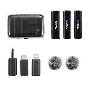 BOYA BOYALINK SISTEMA DE MICROFONO INALAMBRICO DOBLE TODO EN UNO
