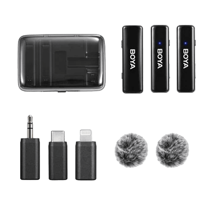 BOYA BOYALINK SISTEMA DE MICROFONO INALAMBRICO DOBLE TODO EN UNO 2