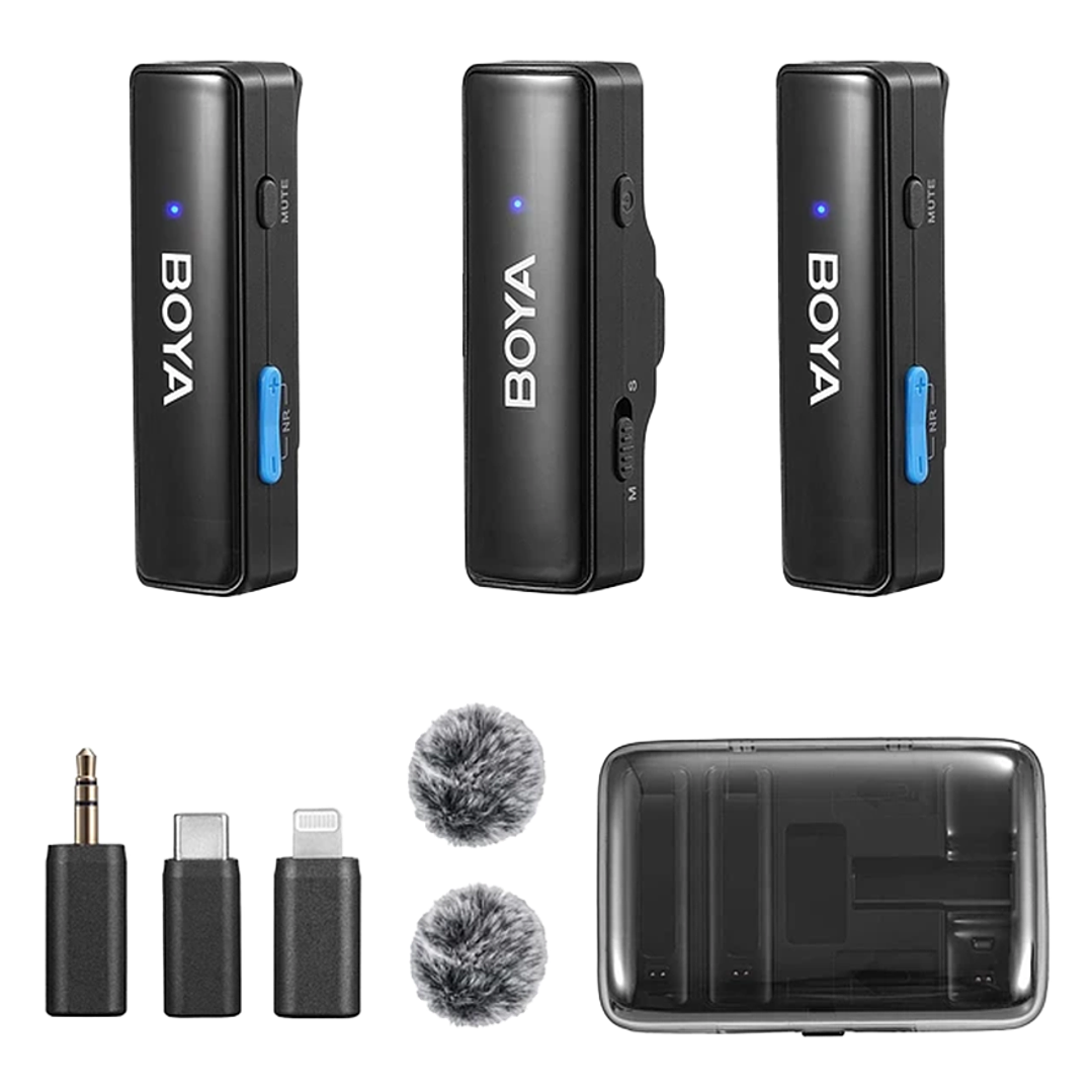 BOYA BOYALINK SISTEMA DE MICROFONO INALAMBRICO DOBLE TODO EN UNO 6