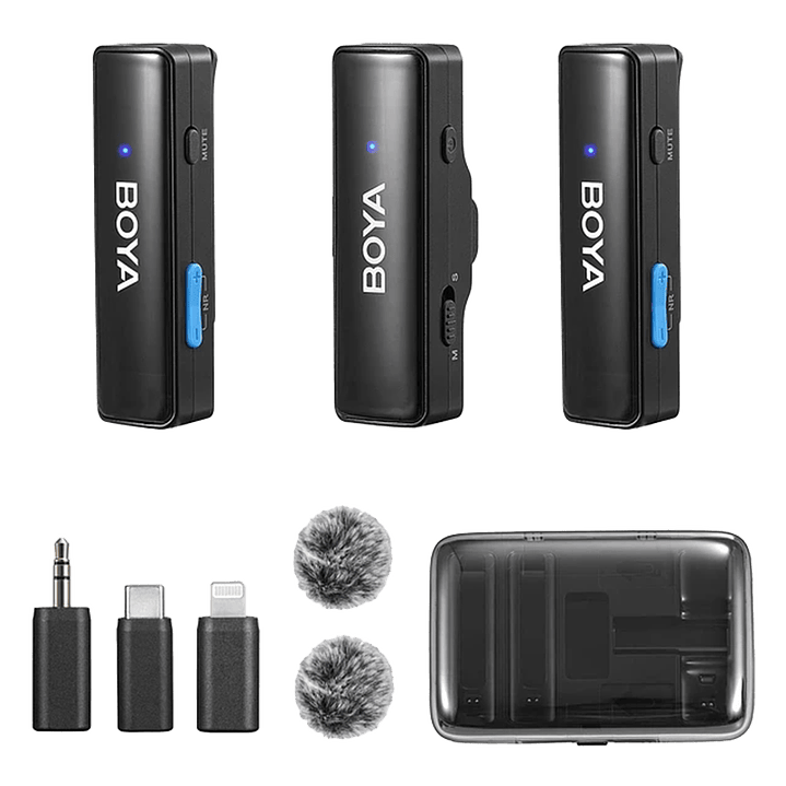 BOYA BOYALINK SISTEMA DE MICROFONO INALAMBRICO DOBLE TODO EN UNO 6
