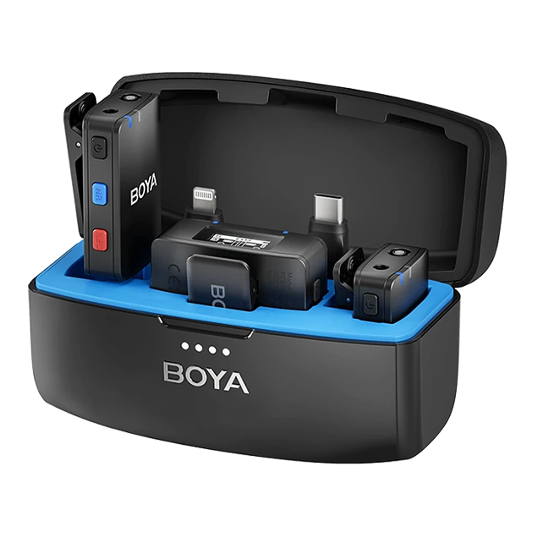 BOYA BOYAMIC MICROFONO DOBLE 3-EN-1 CON GRABADORA - 300 METROS DE ALCANCE 1