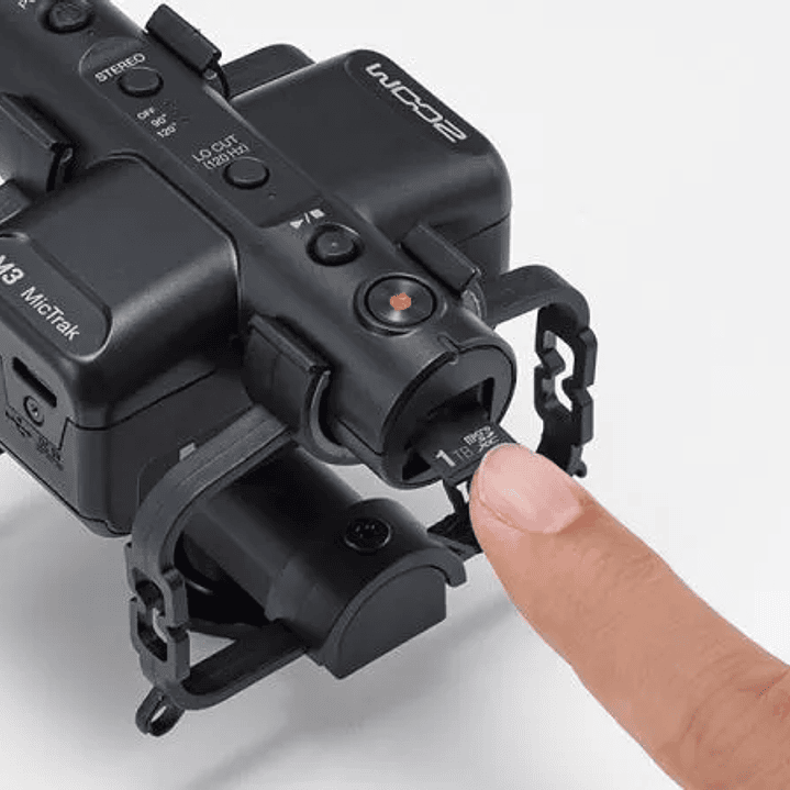 ZOOM M3 MIC TRAK MICROFONO SHOTGUN CON GRABADORA DE AUDIO 2