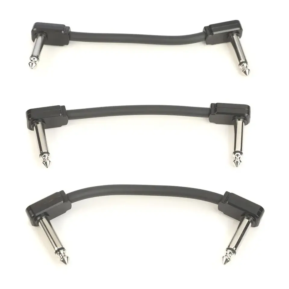 ERNIE BALL PACK 3 CABLES FLEX PATCH 3'' NEGRO 2