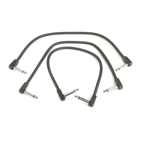 ERNIE BALL PACK 3 CABLES FLEX PATCH 12'' NEGRO