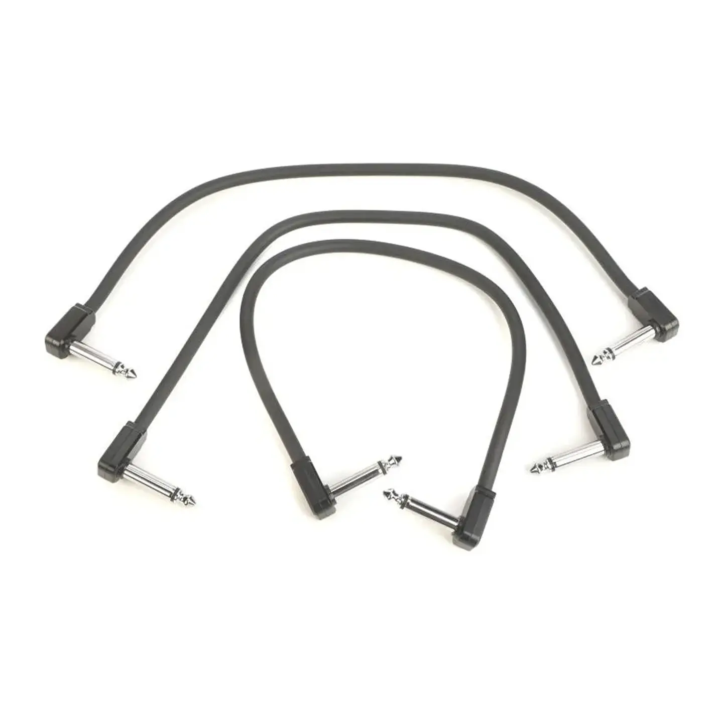 ERNIE BALL PACK 3 CABLES FLEX PATCH 12'' NEGRO 2