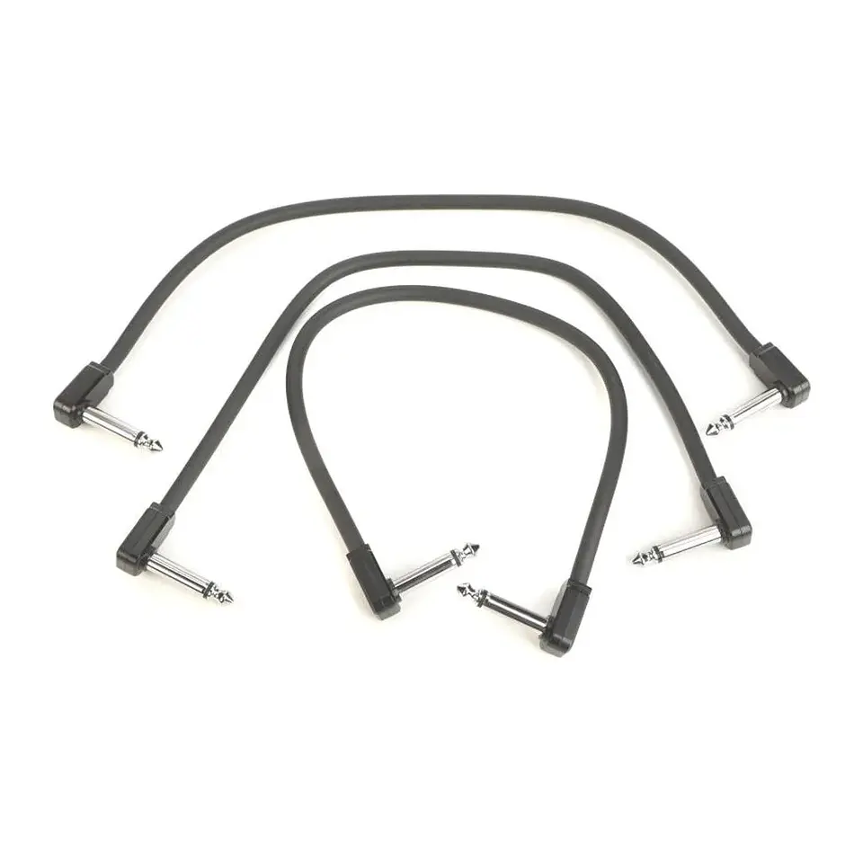 ERNIE BALL PACK 3 CABLES FLEX PATCH 12'' NEGRO 2