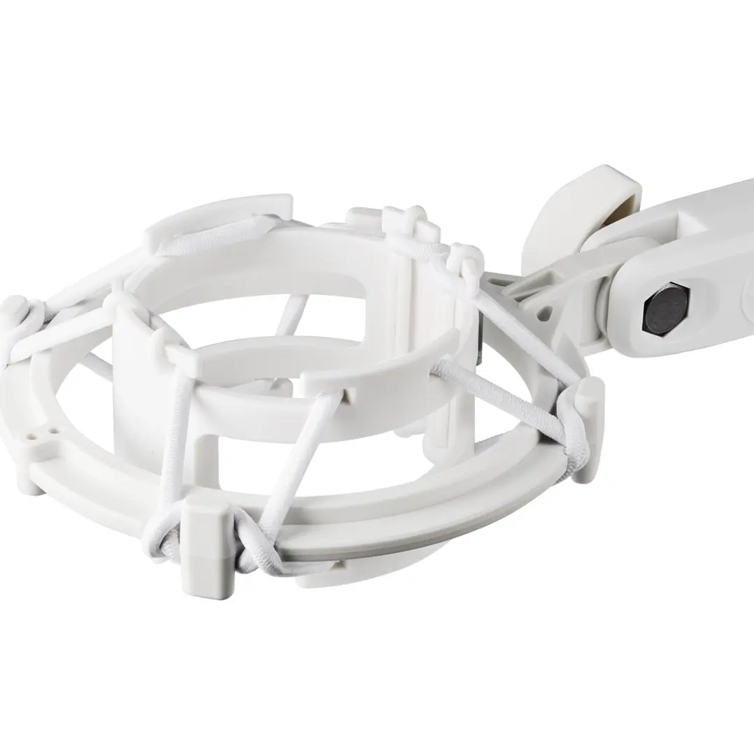 AUDIOTECHNICA MICROFONO CONDENSADOR CARDIOIDE AT2020CWH WHITE CON ANTIPOP Y SHOCK MOUNT 4