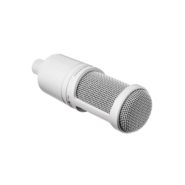 AUDIOTECHNICA MICROFONO CONDENSADOR CARDIOIDE AT2020CWH WHITE CON ANTIPOP Y SHOCK MOUNT 7