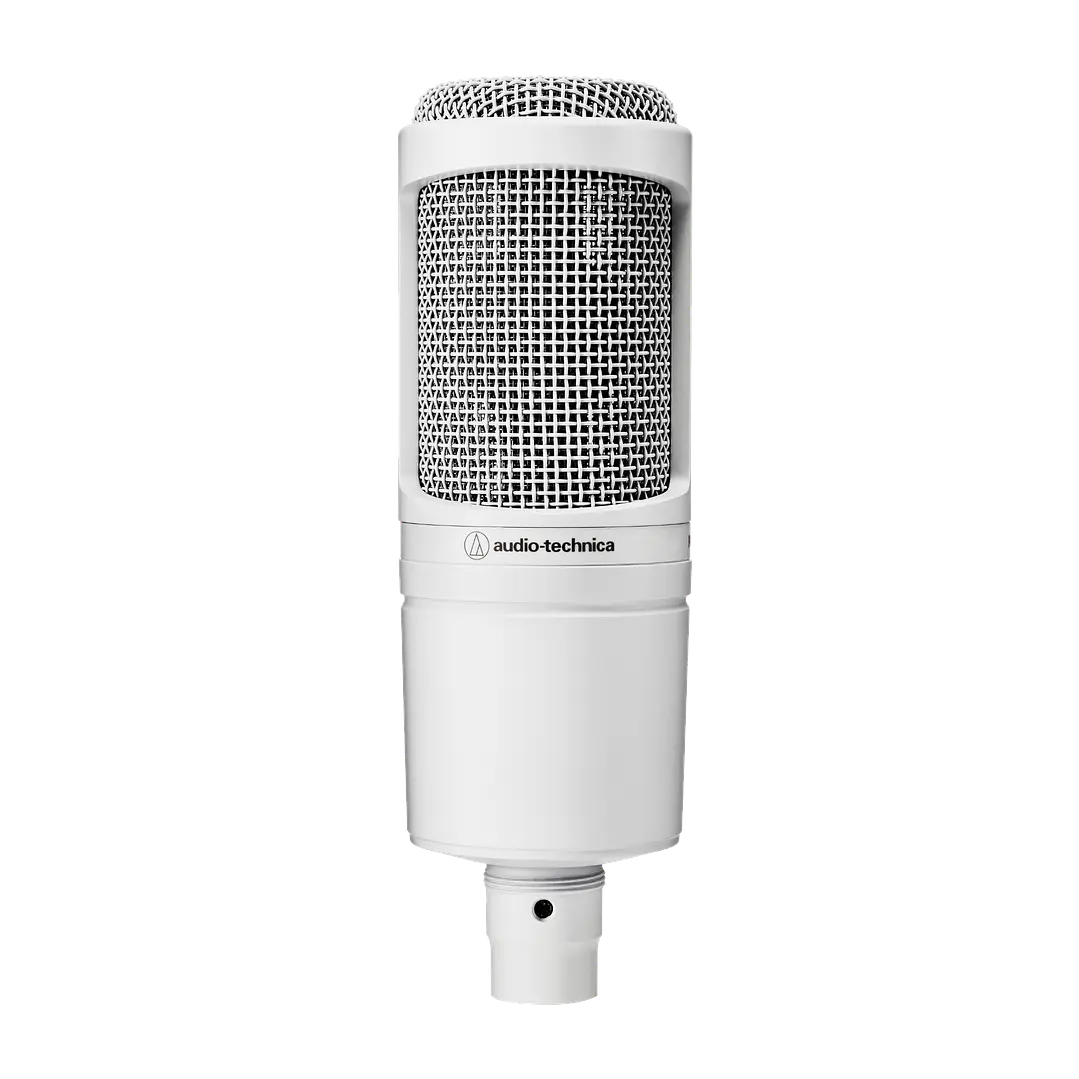 AUDIOTECHNICA MICROFONO CONDENSADOR CARDIOIDE AT2020CWH WHITE CON ANTIPOP Y SHOCK MOUNT 2