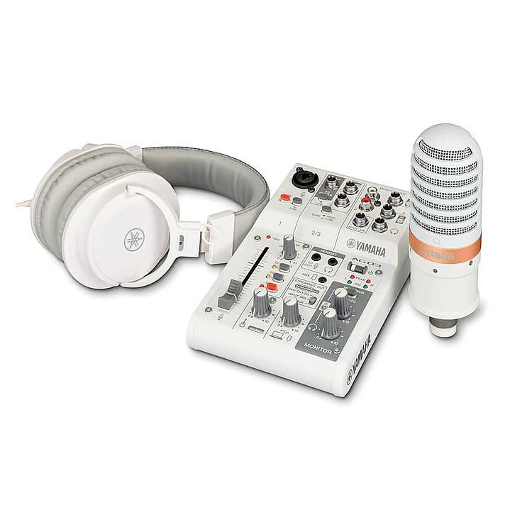 YAMAHA LIVE STREAMING MIXER AG03MK2 WHITE LSP 1