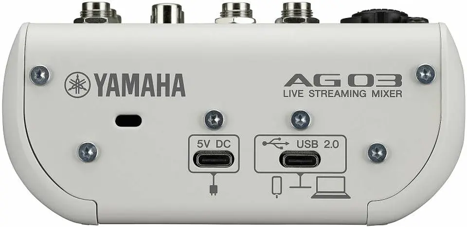 YAMAHA LIVE STREAMING MIXER AG03MK2 WHITE LSP 5