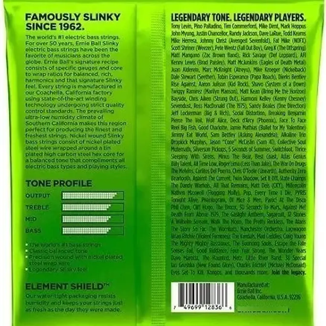 ERNIE BALL CUERDAS PARA BAJO P02836 BASS 5 STR SLINKY ( 5 CUERDAS) 2