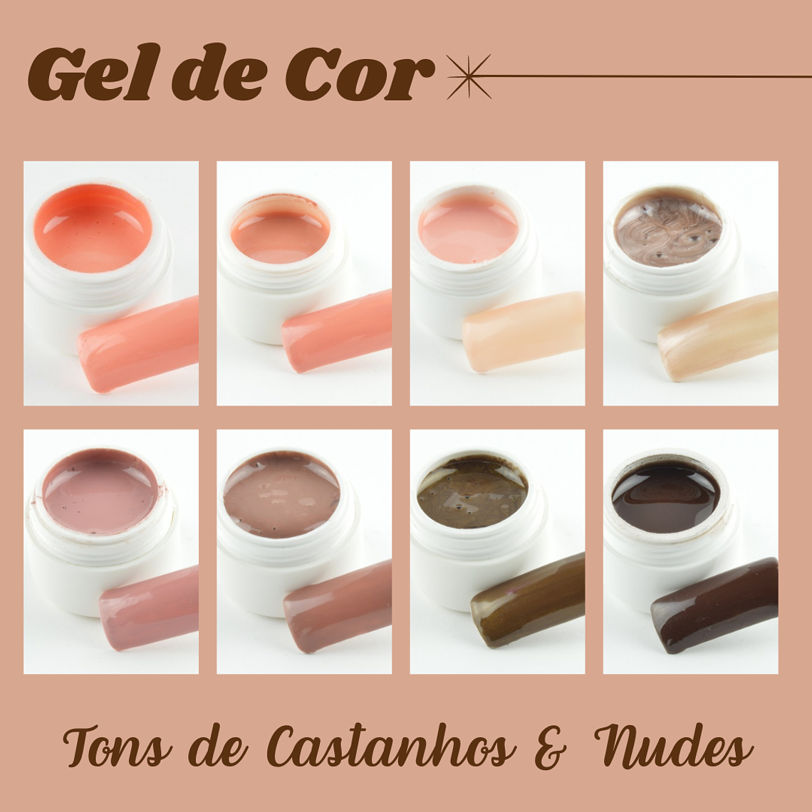 Gel de Cor de 5ml - Tons de Castanhos & Nudes 1