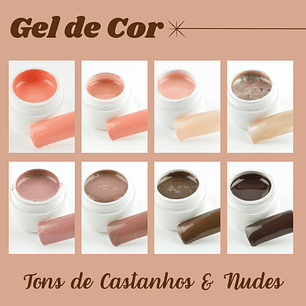 Gel de Cor de 5ml - Tons de Castanhos & Nudes