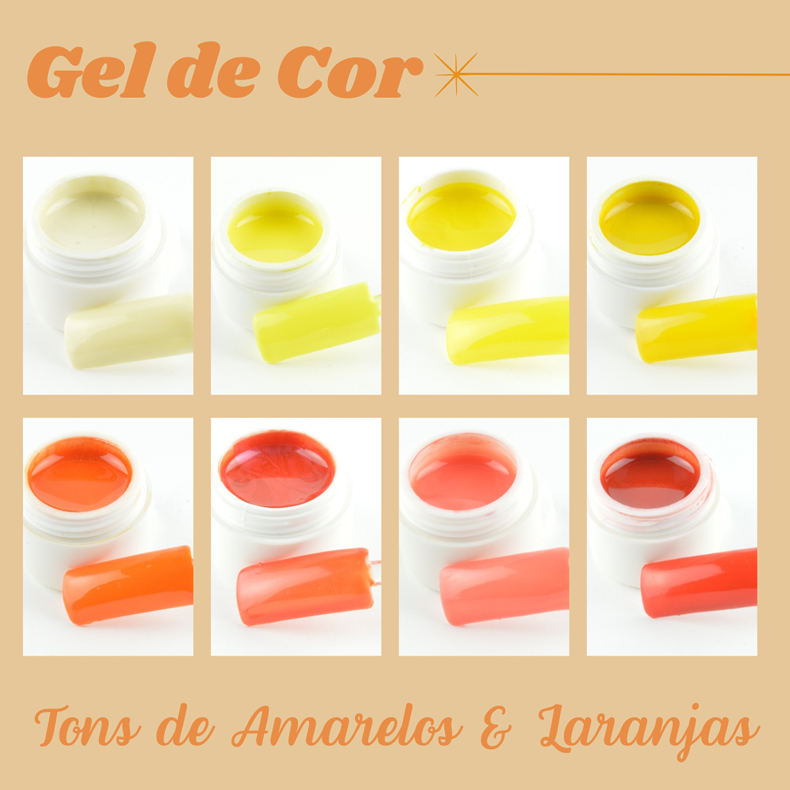 Gel de Cor de 5ml - Tons de Amarelos & Laranjas 1