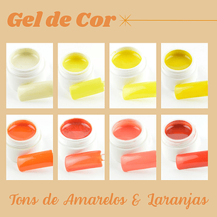 Gel de Cor de 5ml - Tons de Amarelos & Laranjas