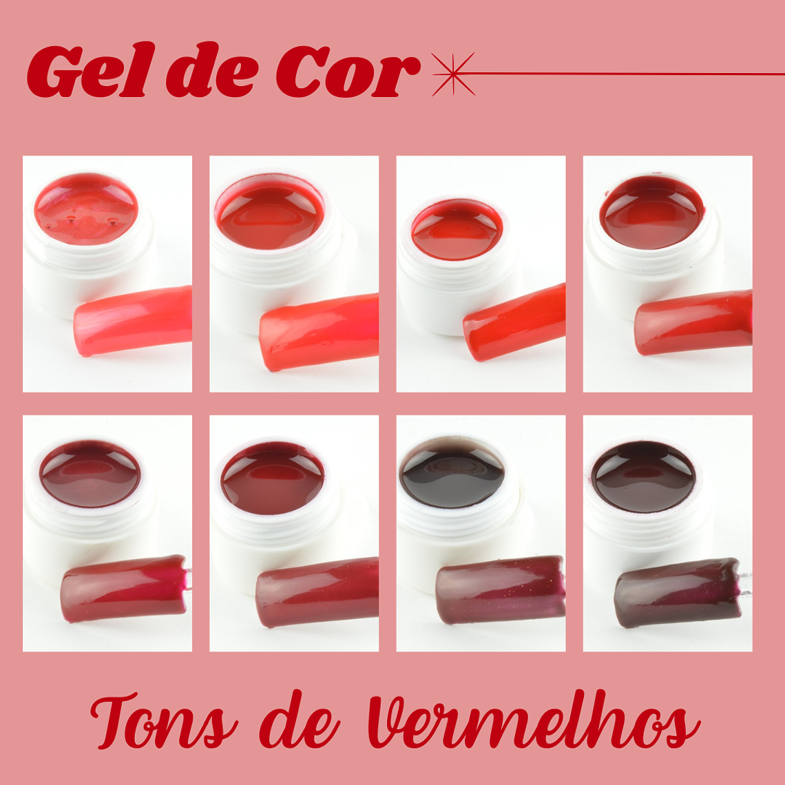 Gel de Cor de 5ml - Tons de Vermelhos 1